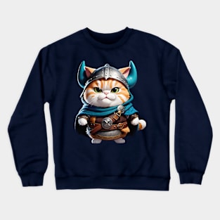 Cute Viking warrior cat Crewneck Sweatshirt